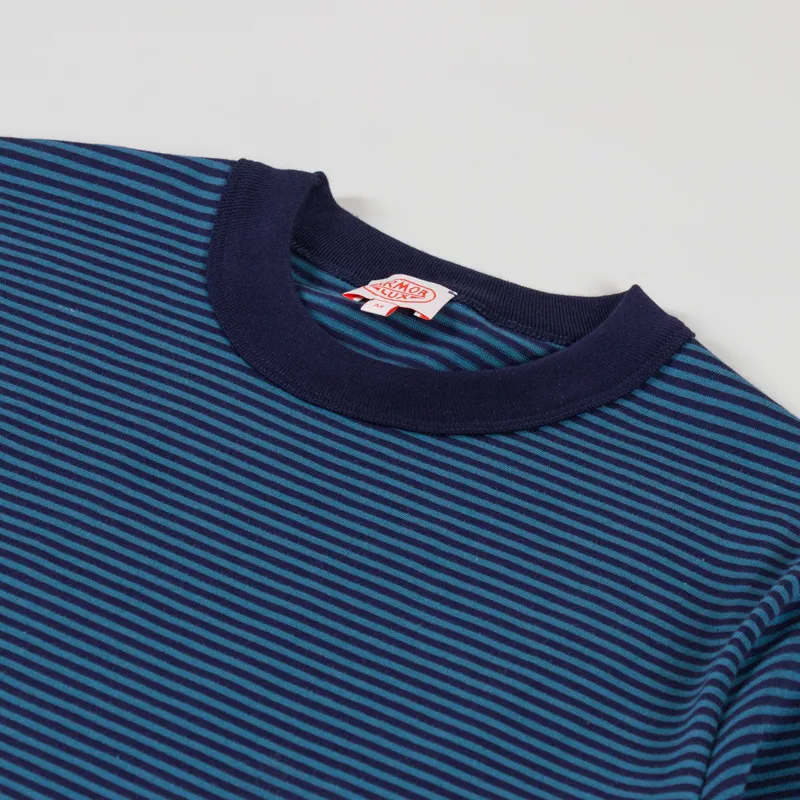 Armor Lux Heritage T Shirt Navy Teal-2