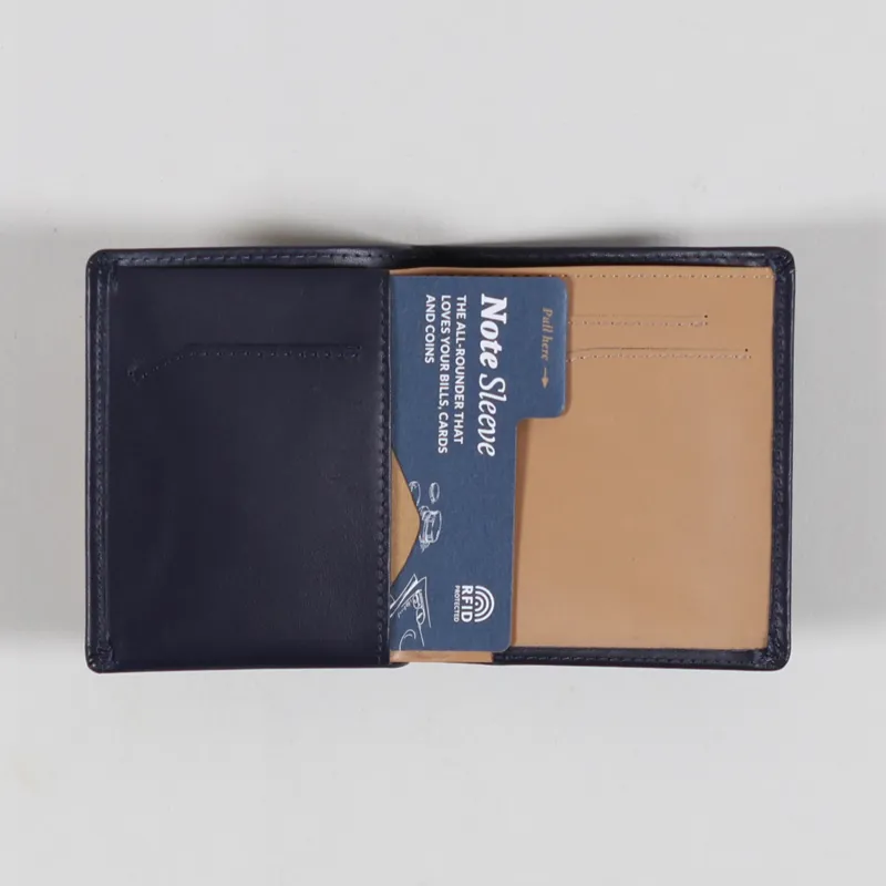 Bellroy Note Sleeve Wallet Navy Tan RFID Protected-1