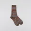 Anonymous Ism Reverse Fairisle Jacquard Crew Socks Brown