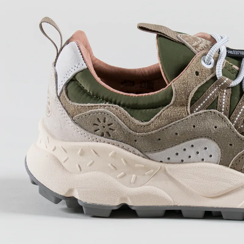 Flower Mountain Yamano 3 Shoes Off White Military Green Suede Nylon-4