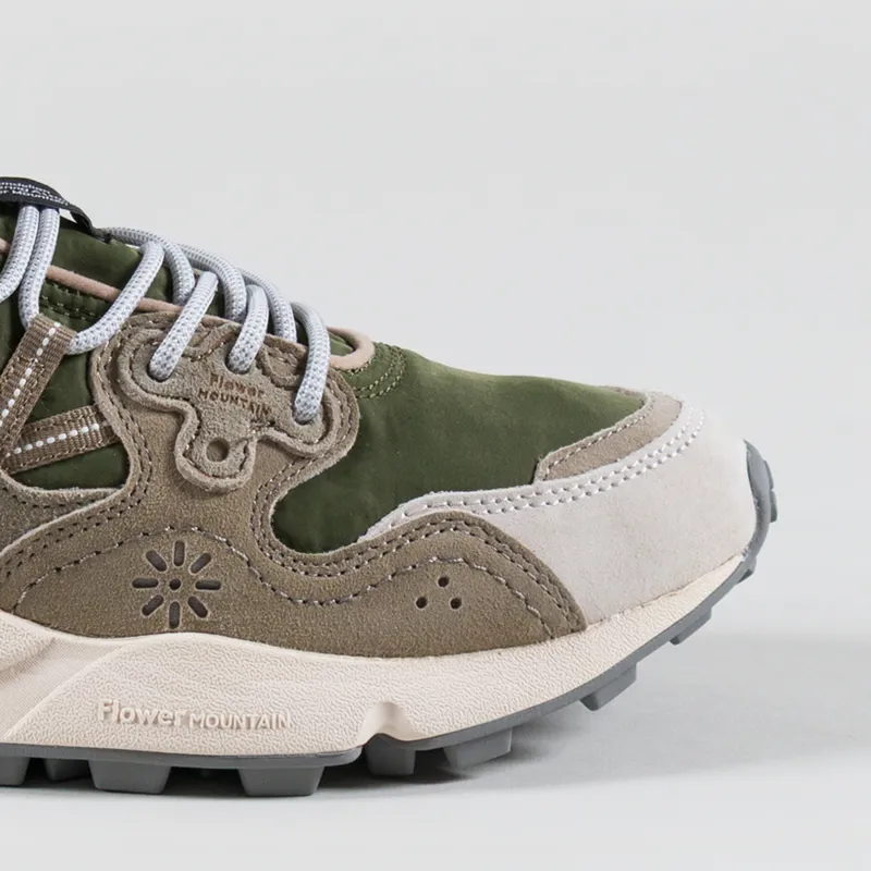 Flower Mountain Yamano 3 Shoes Off White Military Green Suede Nylon-5