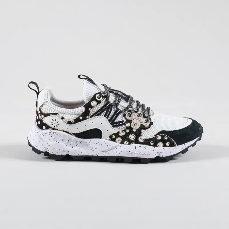 Flower Mountain Womens Yamano 3 Shoe Anthracite White Suede Rete Pony Hair-2