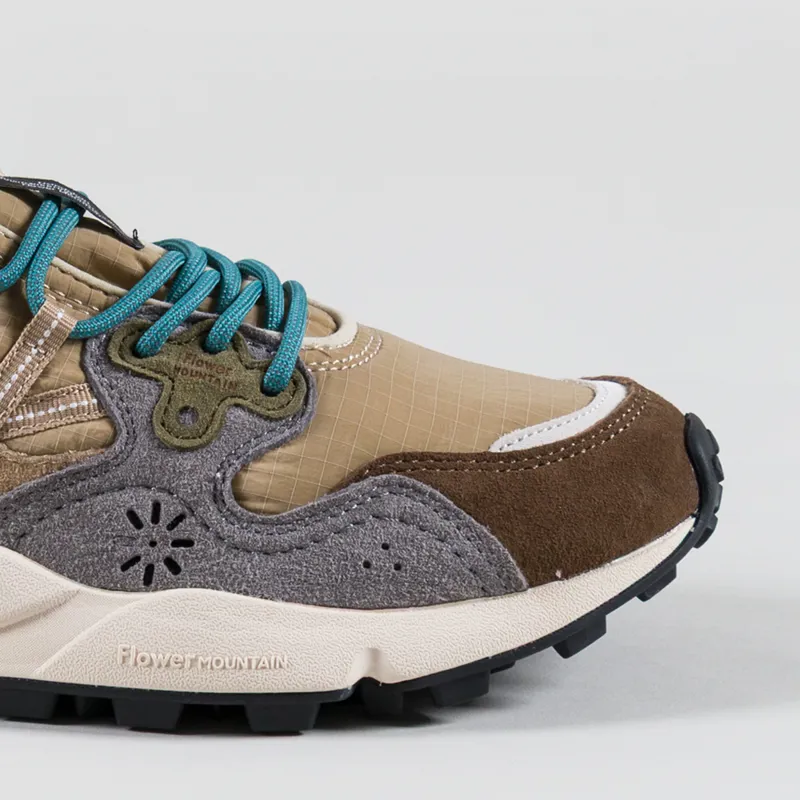 Flower Mountain Yamano 3 Shoes Brown Grey Suede Nylon Ripstop-5