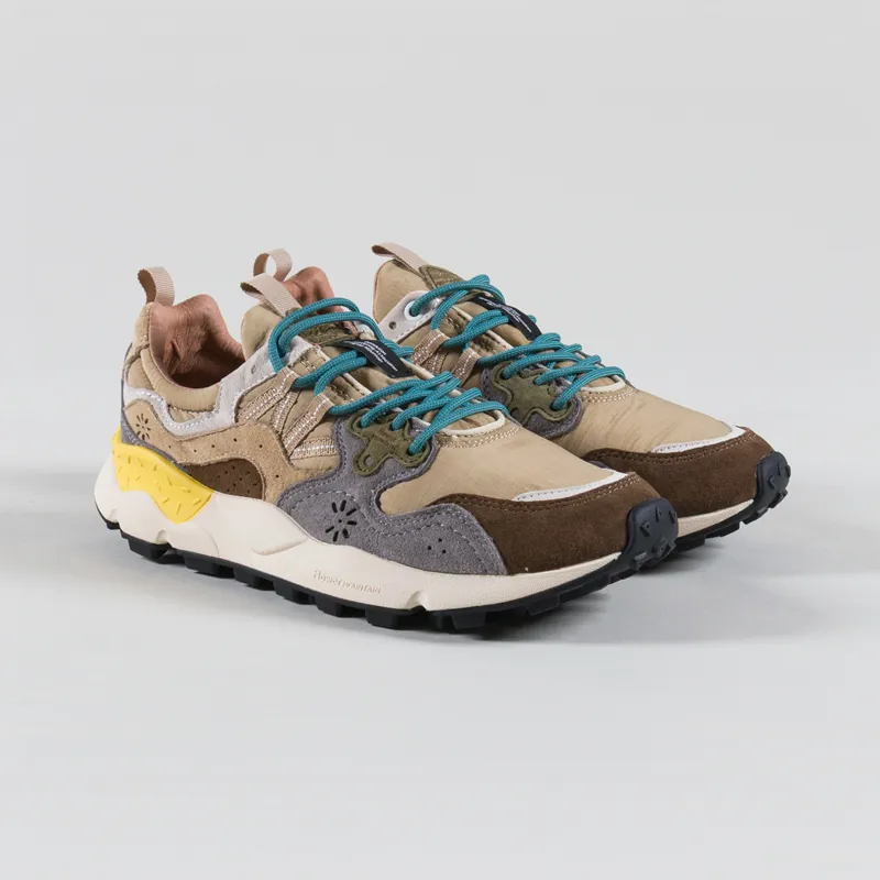 Flower Mountain Yamano 3 Shoes Brown Grey Suede Nylon Ripstop