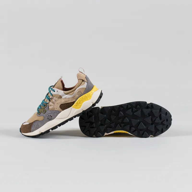 Flower Mountain Yamano 3 Shoes Brown Grey Suede Nylon Ripstop-3