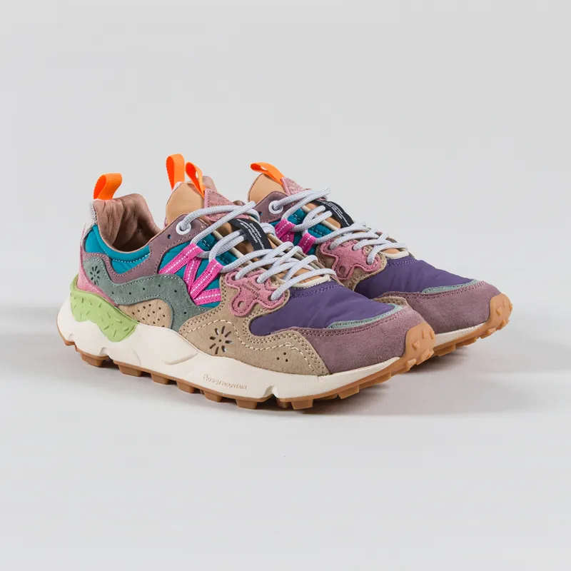 Flower Mountain Womens Yamano 3 Shoes Rose Violet Suede Nylon