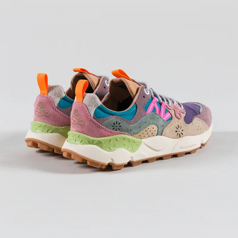 Flower Mountain Womens Yamano 3 Shoes Rose Violet Suede Nylon-1
