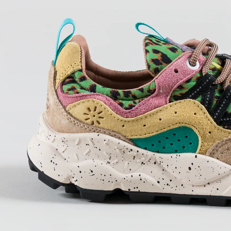 Flower Mountain Womens Yamano 3 Shoes Beige Sand Suede Nylon Print Leo-4