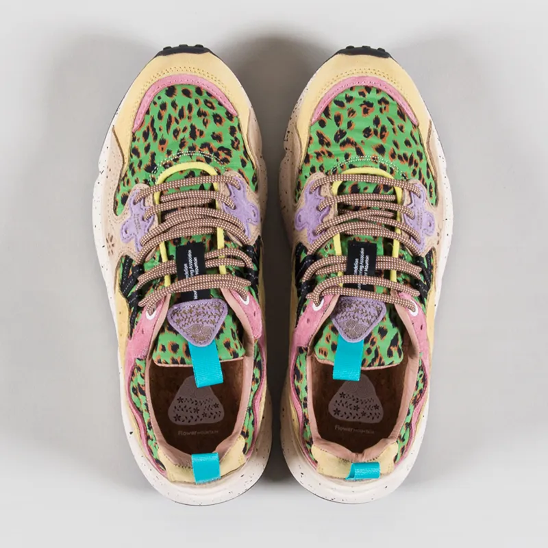 Flower Mountain Womens Yamano 3 Shoes Beige Sand Suede Nylon Print Leo-6