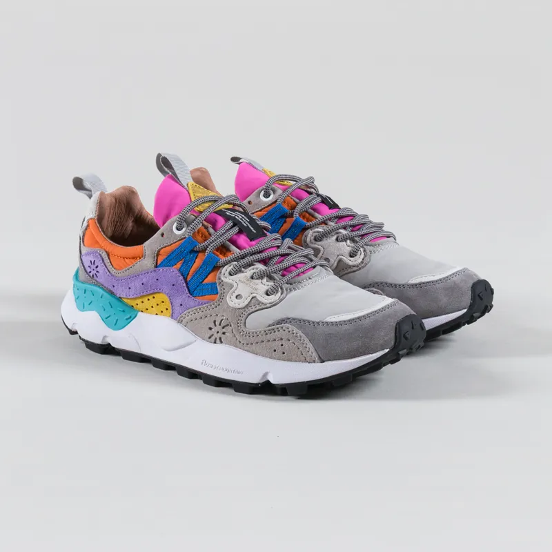 Flower Mountain Womens Yamano 3 Shoes Grey Light Grey Suede Nylon