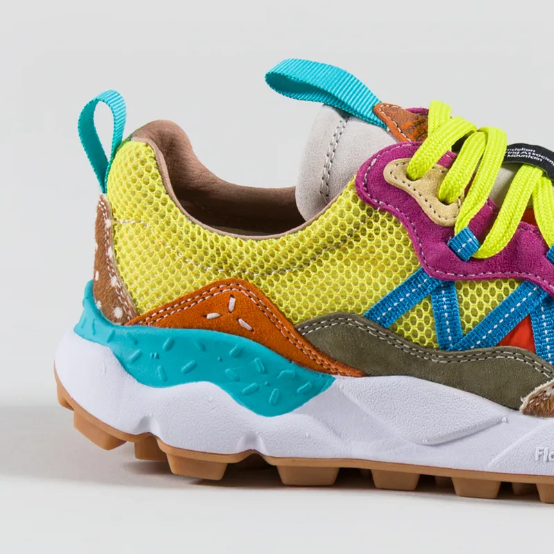 Flower Mountain Womens Lenzan Shoe Salmon Light Brown Suede Pony Hair Nylon Rete-4