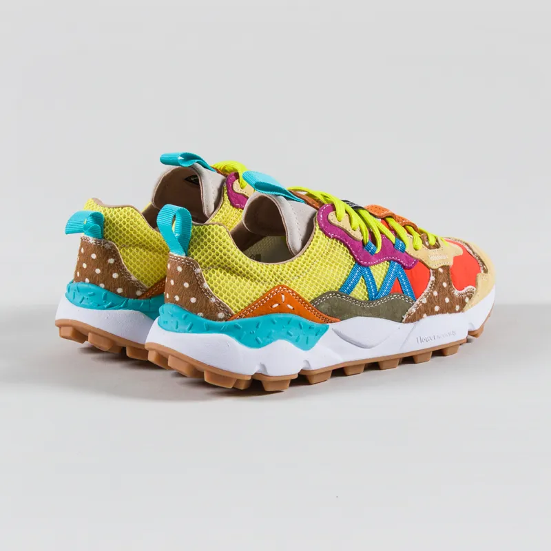 Flower Mountain Womens Lenzan Shoe Salmon Light Brown Suede Pony Hair Nylon Rete-1