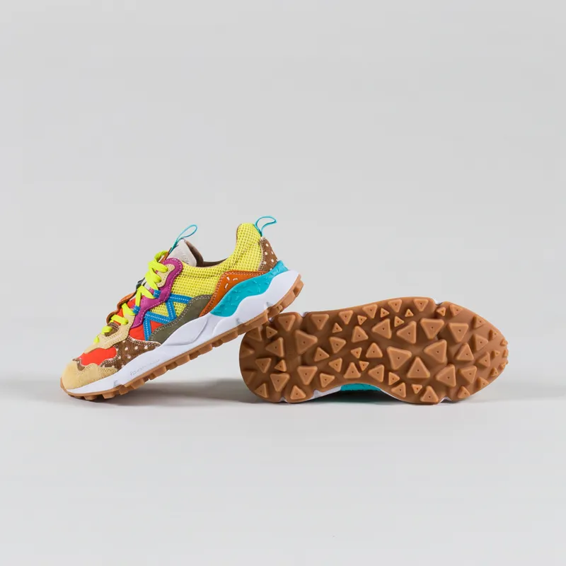 Flower Mountain Womens Lenzan Shoe Salmon Light Brown Suede Pony Hair Nylon Rete-3