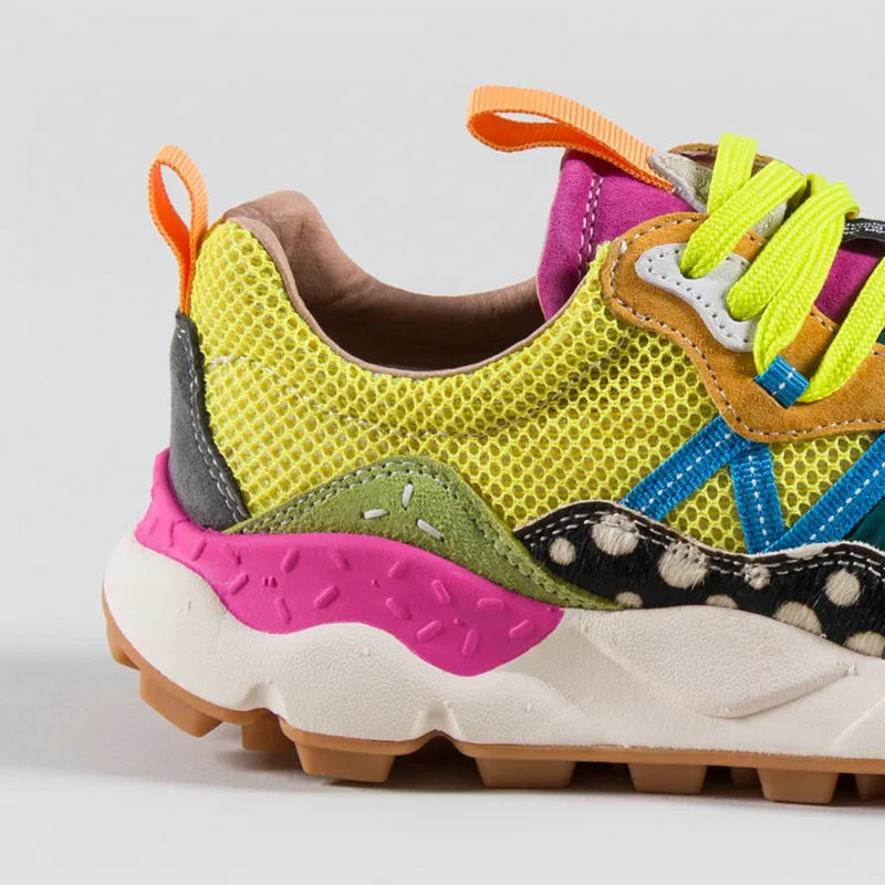 Flower Mountain Womens Lenzan Shoe Brown Multi Suede Pony Hair Nylon Rete-4