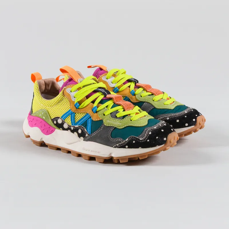 Flower Mountain Womens Lenzan Shoe Brown Multi Suede Pony Hair Nylon Rete