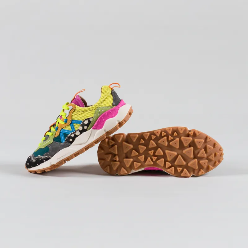 Flower Mountain Womens Lenzan Shoe Brown Multi Suede Pony Hair Nylon Rete-3