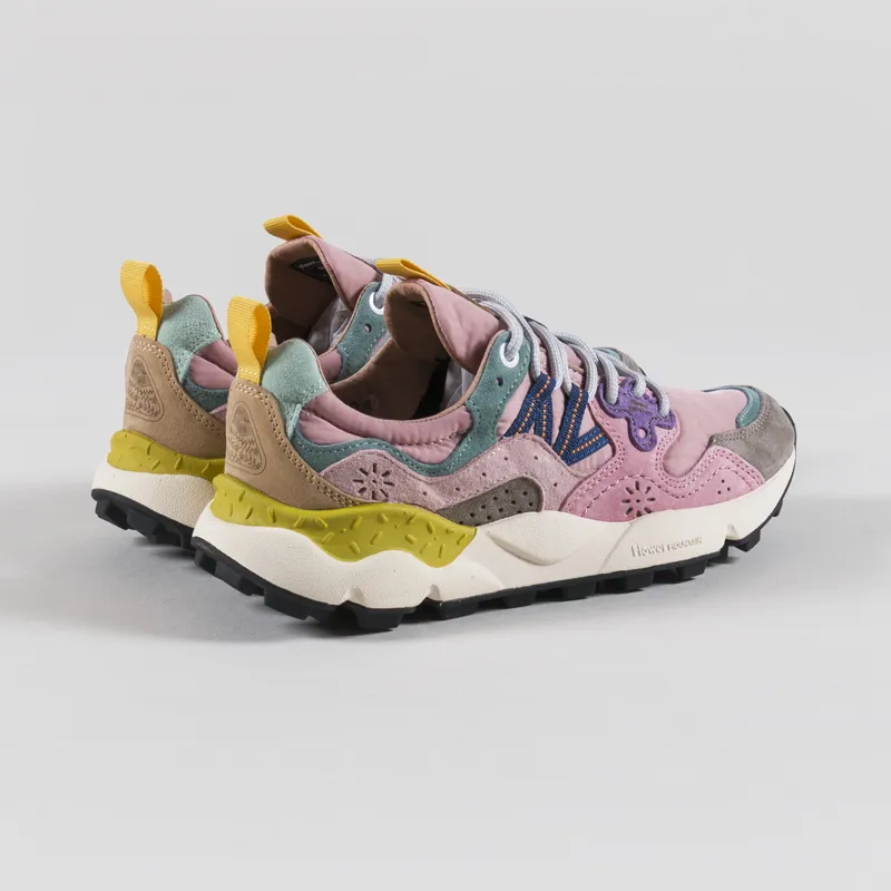 Flower Mountain Womens Yamano 3 Shoes Grey Cipria Light Pink Suede Nylon-1