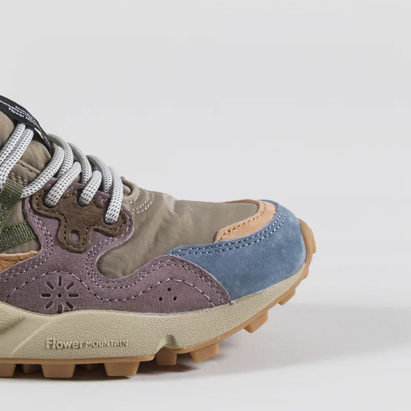 Flower Mountain Womens Yamano 3 Shoes Petrol Grey Light Papaya Suede Nylon-5
