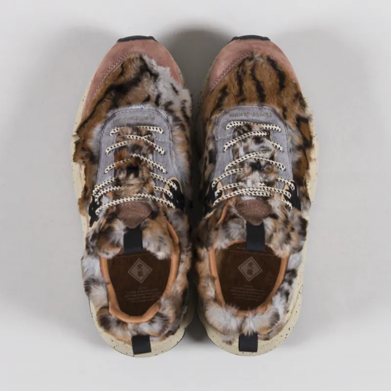 Flower Mountain Womens Kotetsu Shoes Anthracite Light Brown Suede Eco Fur-6