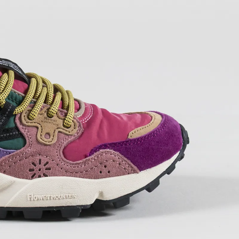 Flower Mountain Womens Yamano 3 Shoes Burgundy Fuchsia Cipria Suede Nylon-5