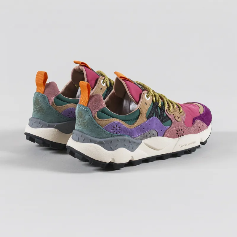 Flower Mountain Womens Yamano 3 Shoes Burgundy Fuchsia Cipria Suede Nylon-1