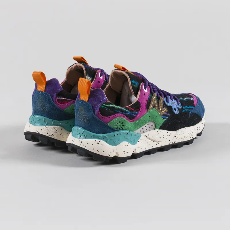 Flower Mountain Yamano 3 Shoes Navy Black Dark Green Suede Woolen Stripe-1