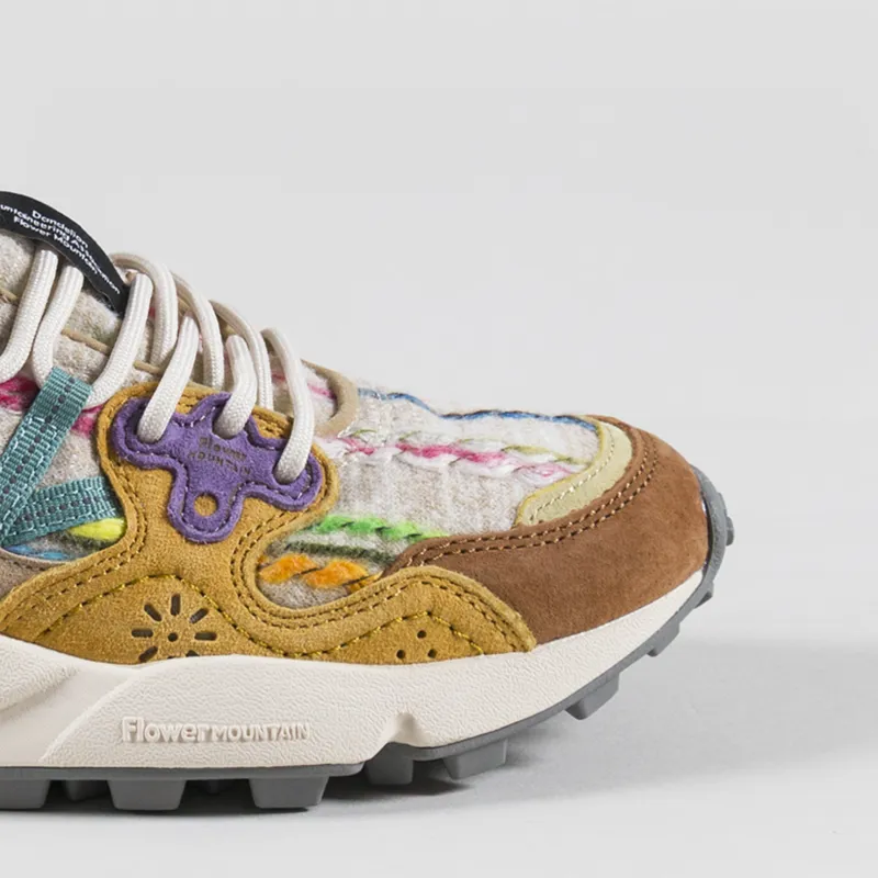 Flower Mountain Yamano 3 Shoes Mud Warm Orange Taupe Suede Woolen Stripe-5