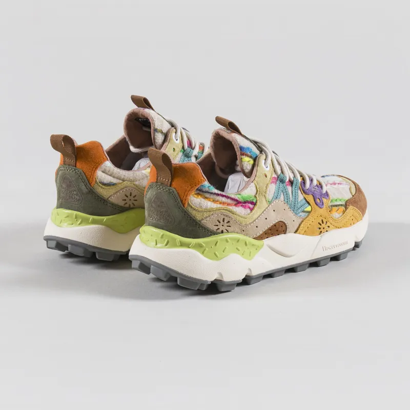 Flower Mountain Yamano 3 Shoes Mud Warm Orange Taupe Suede Woolen Stripe-1