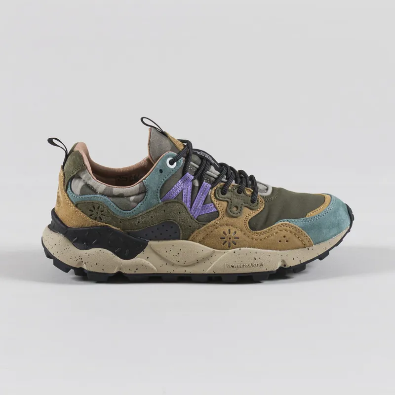 Flower Mountain Yamano 3 Shoes Petrol Mud Grey Suede Nylon Camo-2
