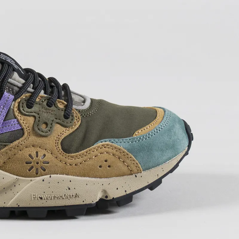 Flower Mountain Yamano 3 Shoes Petrol Mud Grey Suede Nylon Camo-5