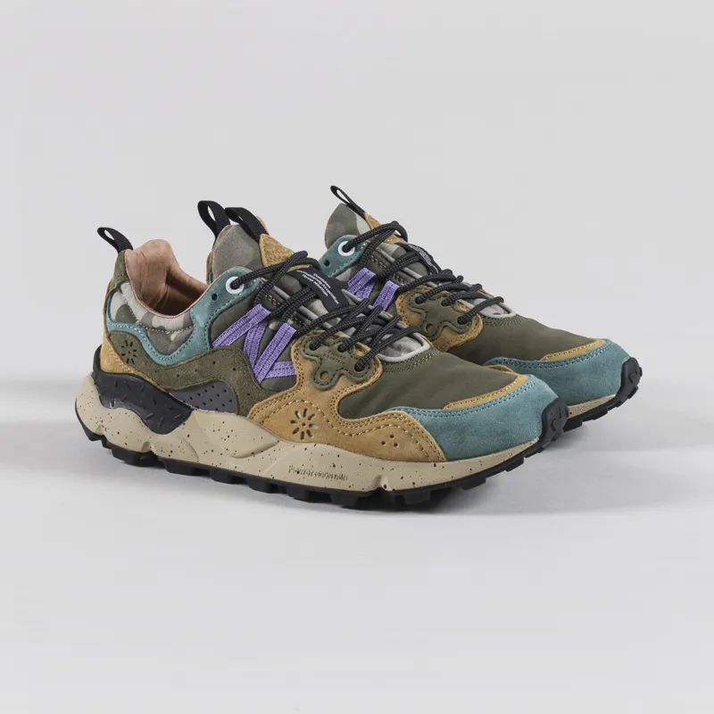Flower Mountain Yamano 3 Shoes Petrol Mud Grey Suede Nylon Camo