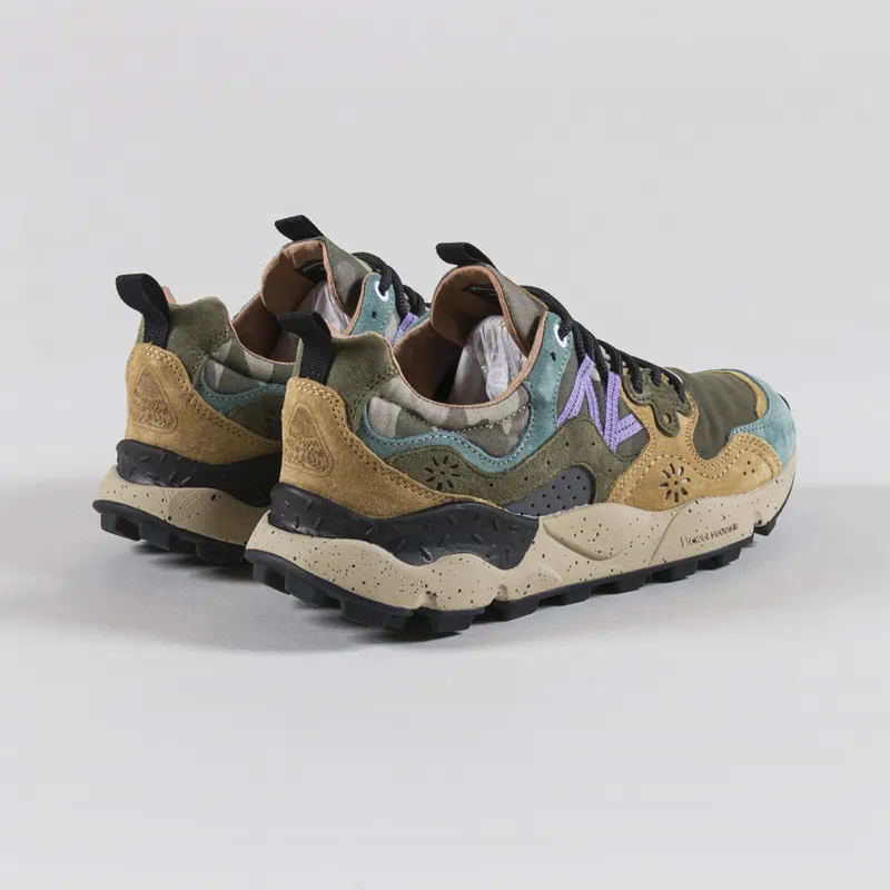 Flower Mountain Yamano 3 Shoes Petrol Mud Grey Suede Nylon Camo-1