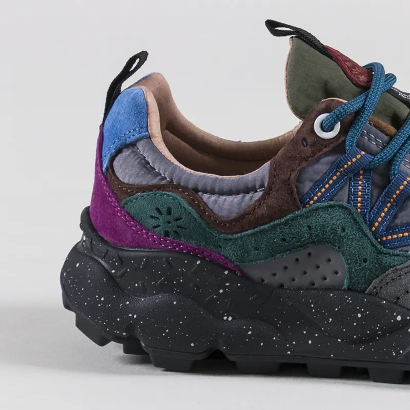 Flower Mountain Womens Yamano 3 Shoes Anthracite Black Dark Grey Suede Nylon-4