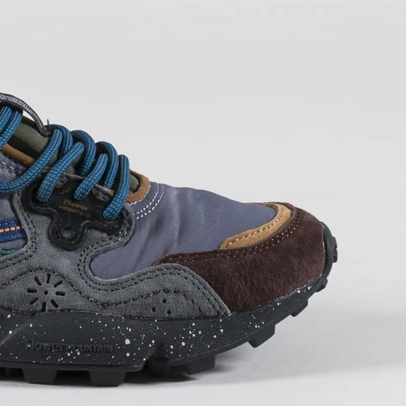 Flower Mountain Womens Yamano 3 Shoes Anthracite Black Dark Grey Suede Nylon-5