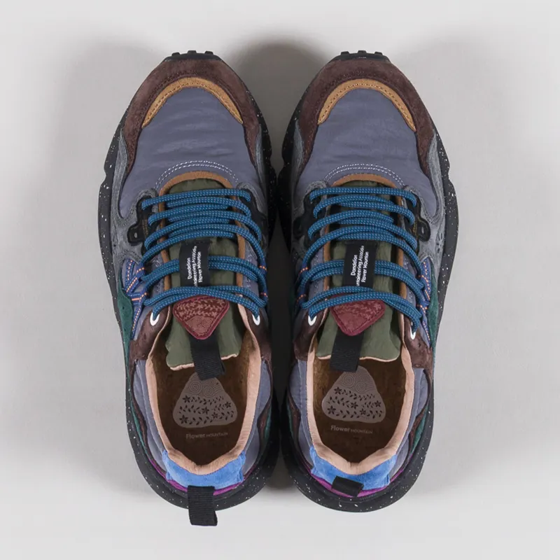 Flower Mountain Womens Yamano 3 Shoes Anthracite Black Dark Grey Suede Nylon-6