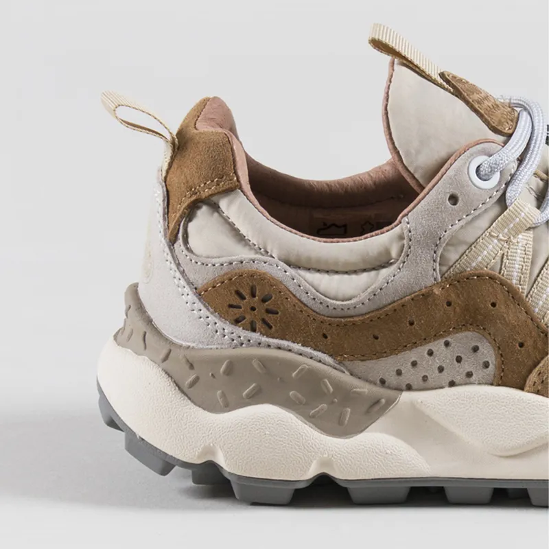 Flower Mountain Womens Yamano 3 Shoes Mud Beige Grey Suede Nylon-4