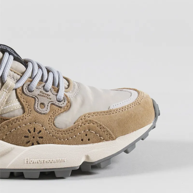 Flower Mountain Womens Yamano 3 Shoes Mud Beige Grey Suede Nylon-5