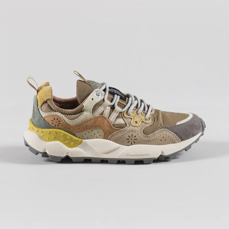 Flower Mountain Womens Yamano 3 Shoes Grey Stone Mud Light Grey Suede Nylon-2