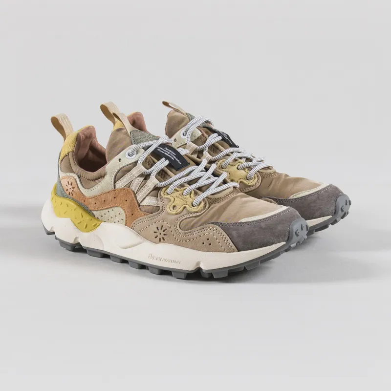 Flower Mountain Womens Yamano 3 Shoes Grey Stone Mud Light Grey Suede Nylon