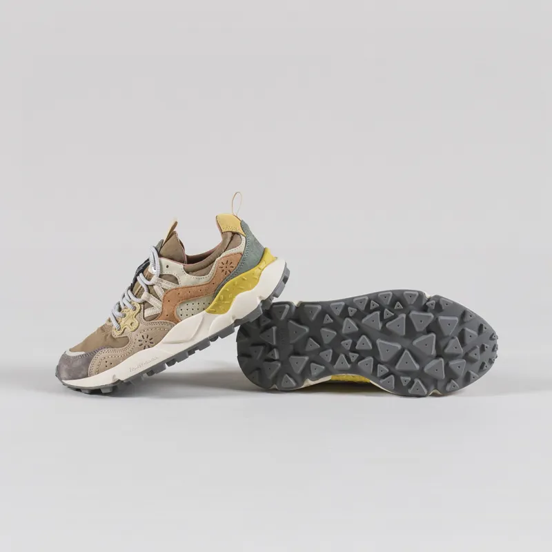 Flower Mountain Womens Yamano 3 Shoes Grey Stone Mud Light Grey Suede Nylon-3