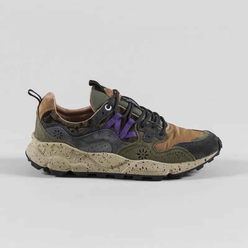 Flower Mountain Yamano 3 Shoe Anthracite Dark Grey Suede Nylon Knit-2