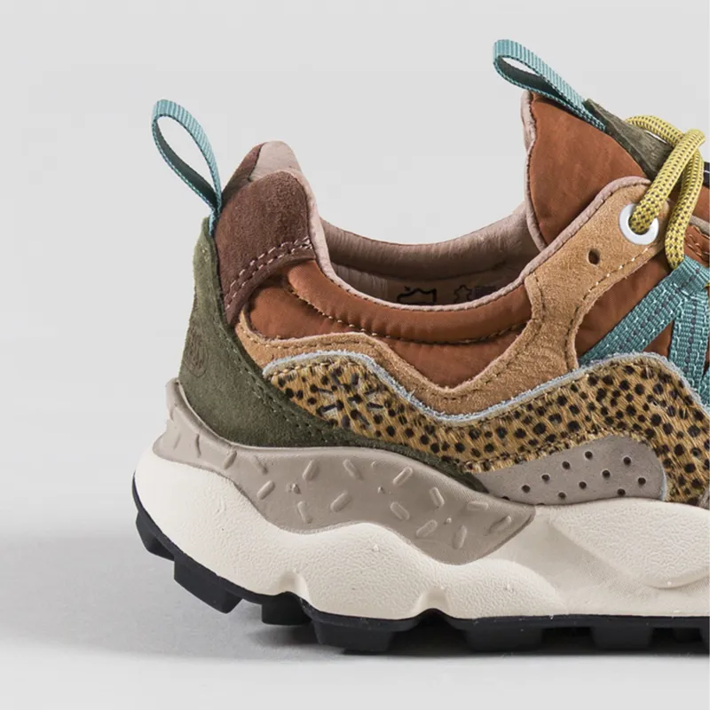 Flower Mountain Womens Yamano 3 Shoe Dark Grey Mud Warm Brown Suede Pony Hair Nylon-4