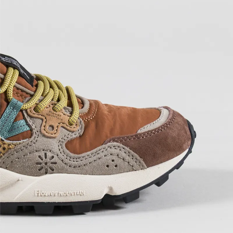 Flower Mountain Womens Yamano 3 Shoe Dark Grey Mud Warm Brown Suede Pony Hair Nylon-5