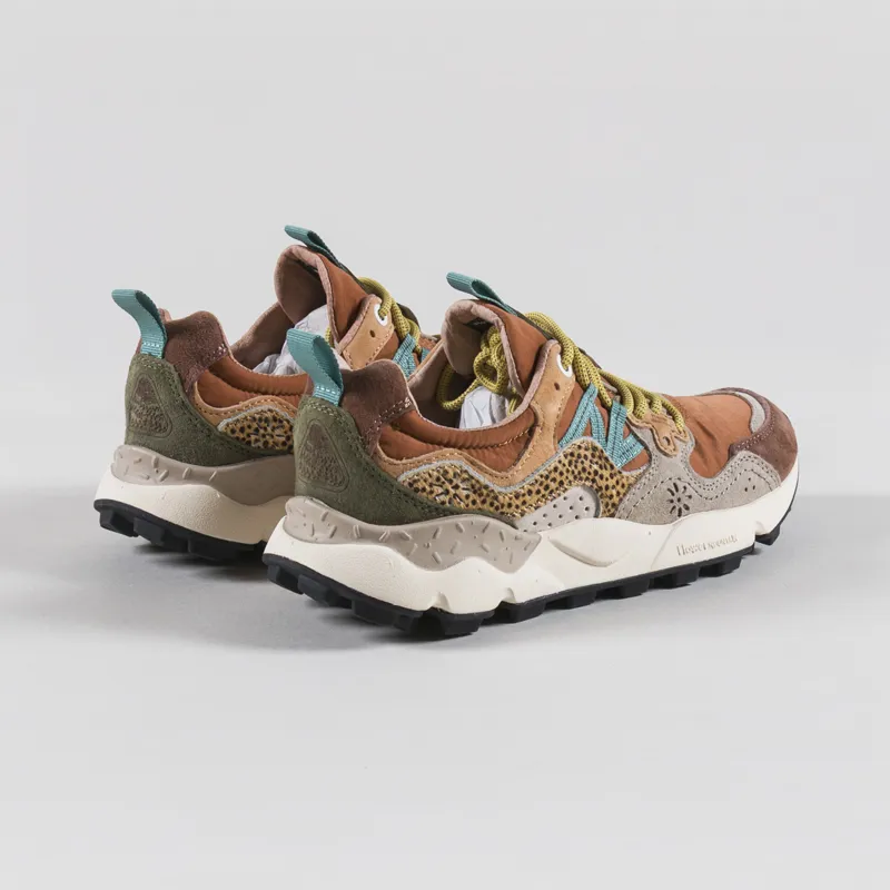 Flower Mountain Womens Yamano 3 Shoe Dark Grey Mud Warm Brown Suede Pony Hair Nylon-1