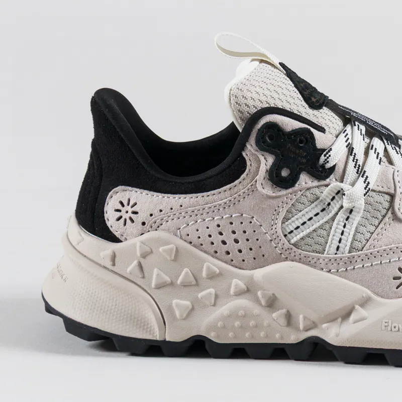 Flower Mountain Womens Tiger Hill Shoes Off White Suede Nylon Mesh-4