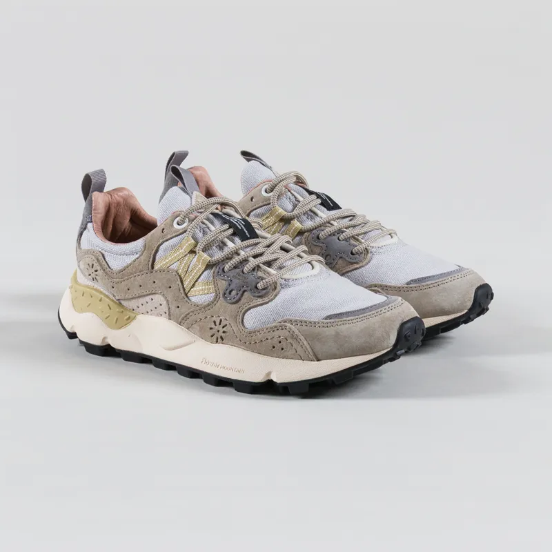 Flower Mountain Womens Yamano 3 Shoes Light Brown Taupe Suede Cotton Cloth