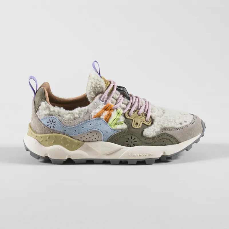 Flower Mountain Womens Yamano 3 Shoes Beige Militare Celeste Teddy-2