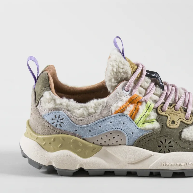 Flower Mountain Womens Yamano 3 Shoes Beige Militare Celeste Teddy-4