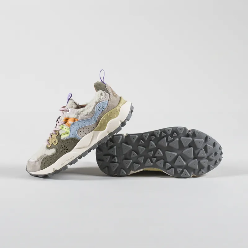 Flower Mountain Womens Yamano 3 Shoes Beige Militare Celeste Teddy-3