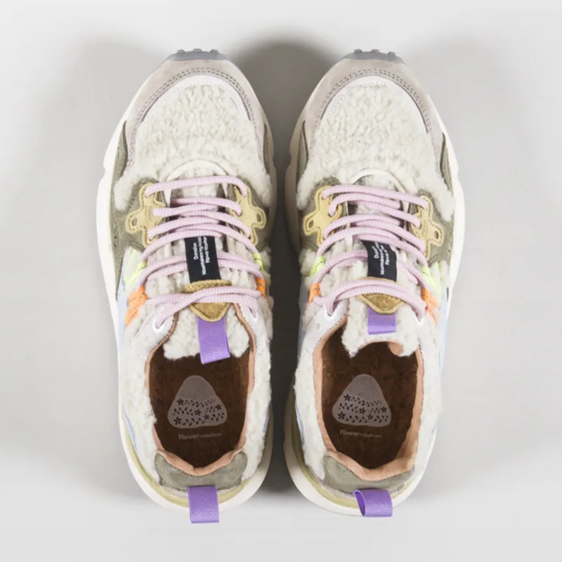 Flower Mountain Womens Yamano 3 Shoes Beige Militare Celeste Teddy-6